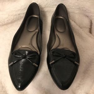 Black Flats with bow detail size 7